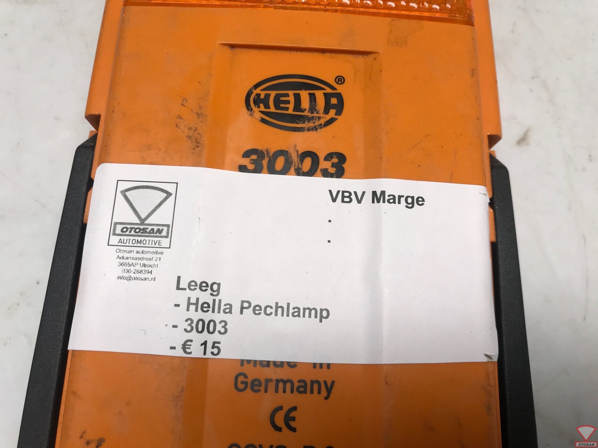 hella pechlamp pech lamp 3003, Info@fabrikant.eu, Fabrikantstraat 1
1000 AA  Amsterdam, NL, Fabrikant BV, Gebruikt