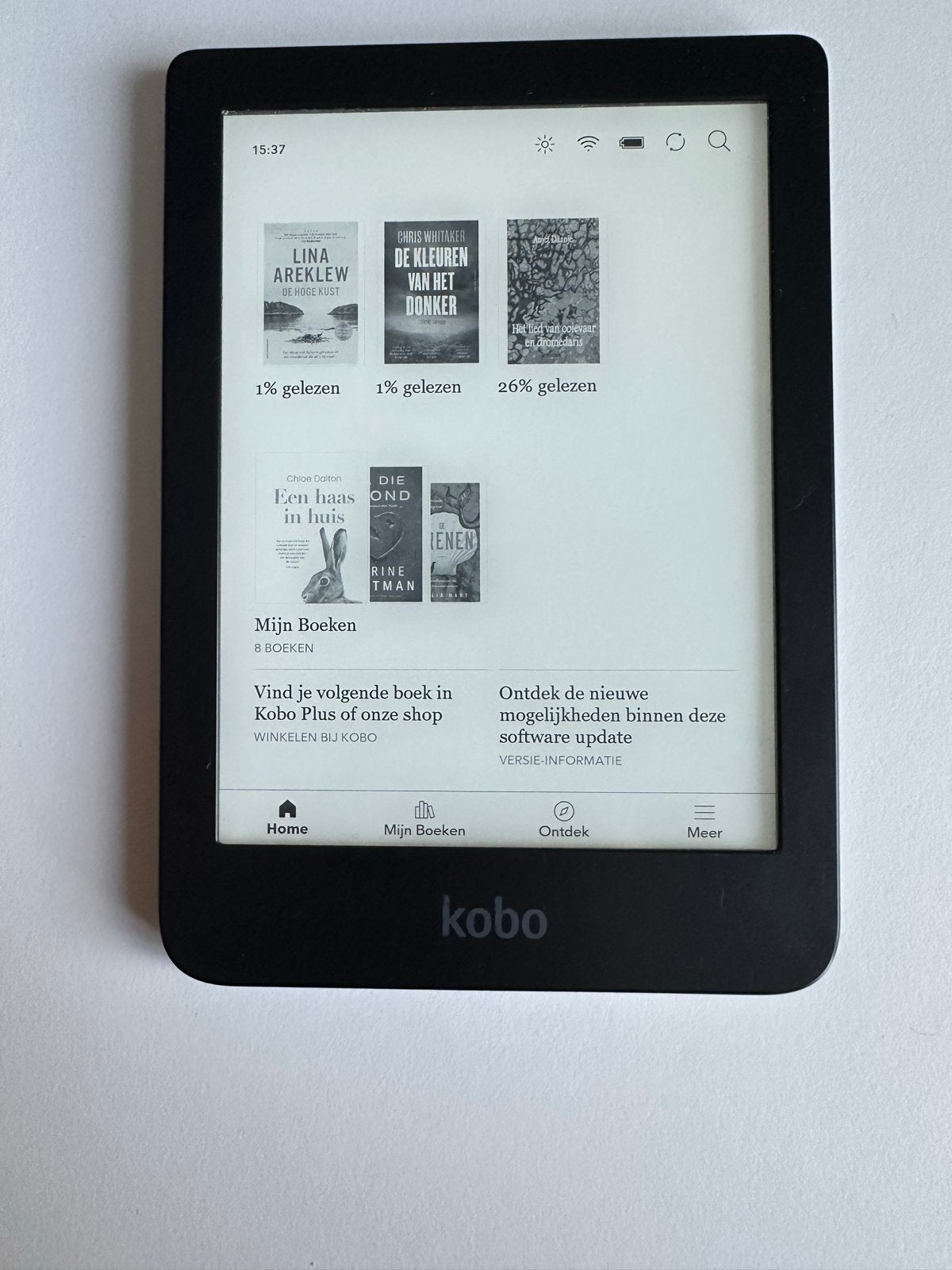 Kobo Clara HD 8GB e-reader met hoesje, Gebruikt, 8 GB, Ophalen of Verzenden, Touchscreen