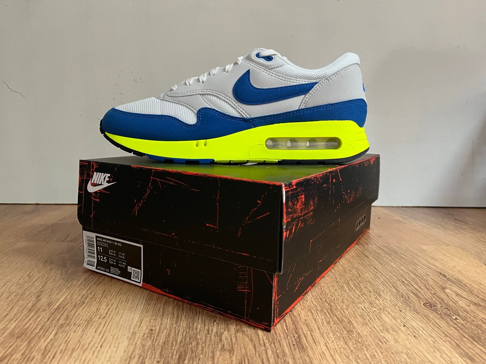 Nike Air Max 1 '86 OG 'Big Bubble' Anniversary DS Maat 45, Ophalen of Verzenden, Nieuw, Overige kleuren, Sneakers of Gympen