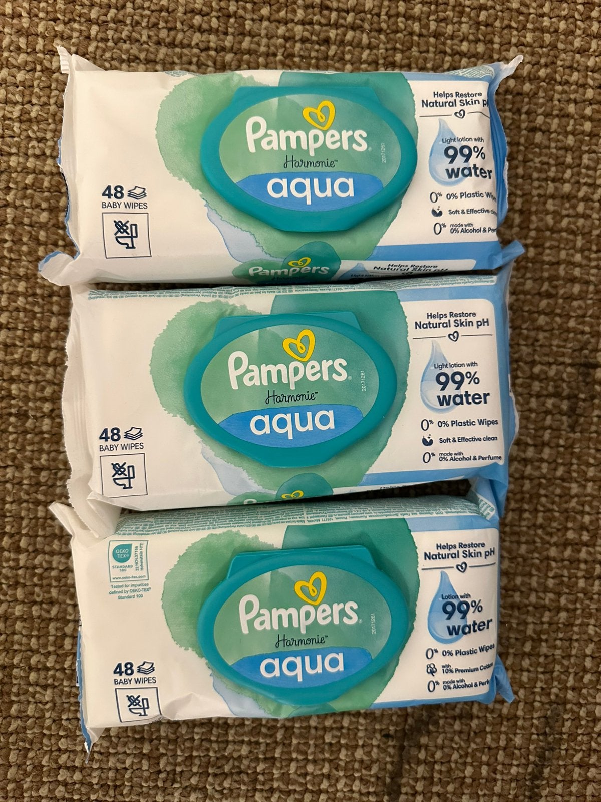 Pampers Harmonie aqua doekjes 3 pakken, Kinderen en Baby's, Badjes en Verzorging, Ophalen of Verzenden, Nieuw, Overige typen
