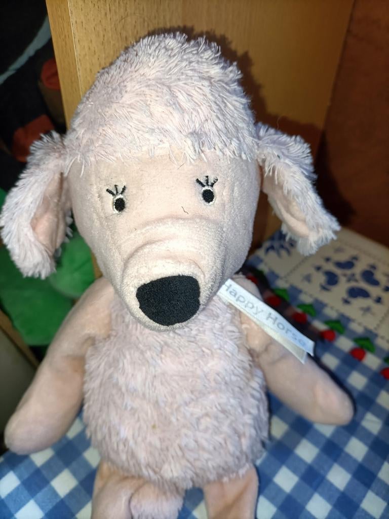 Happy Horse roze poedel knuffel 35 cm groot, Ophalen of Verzenden, Zo goed als nieuw, Overige typen