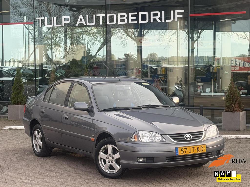 Toyota Avensis 1.6-16V Linea Luna Sedan bj 2002 Airco Nette, Voorwielaandrijving, Stof, Zwart, 4 cilinders
