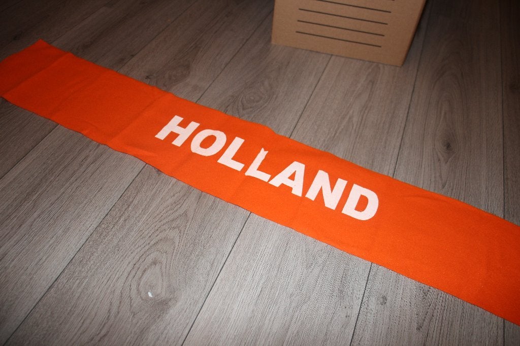 Oranje vilt stof - Holland opdruk #3272, Ophalen of Verzenden, Nieuw, Overige typen