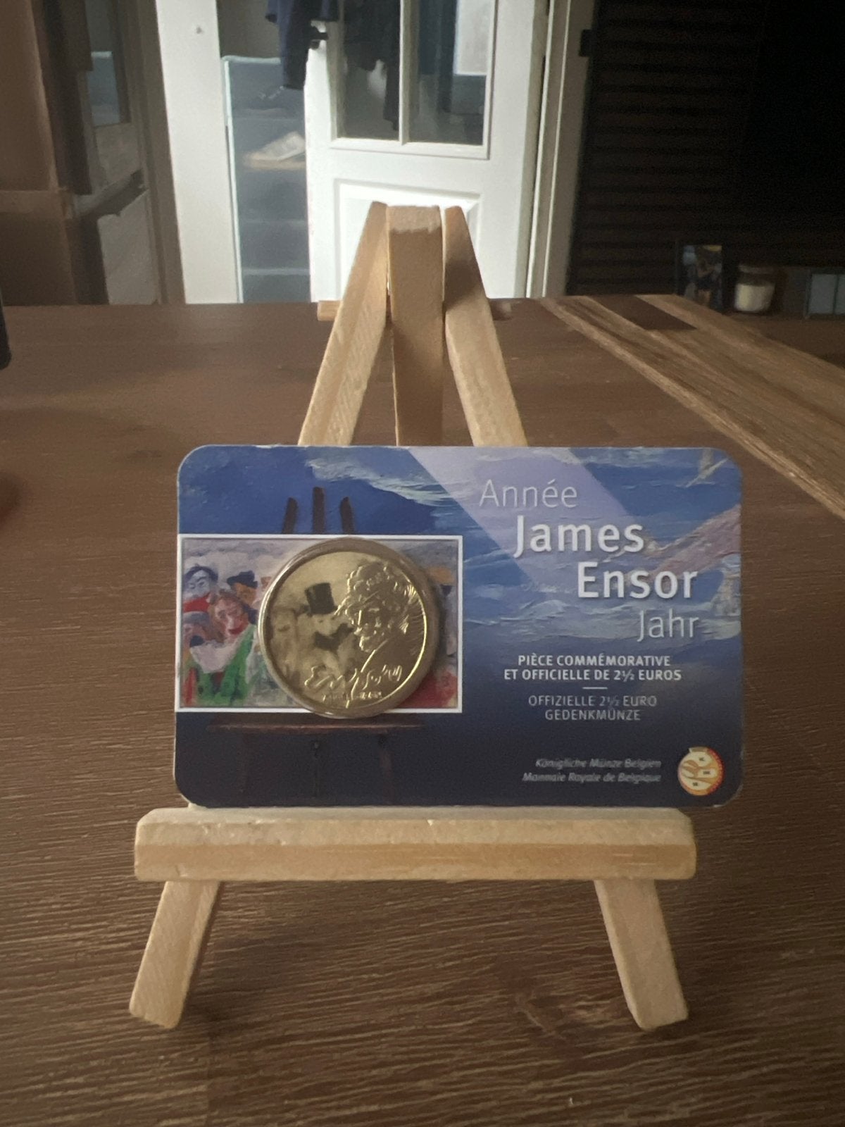 Officiële 2½ Euro Herdenkingsmunt James Ensor Jaar, Ophalen of Verzenden, Overig, Losse munt