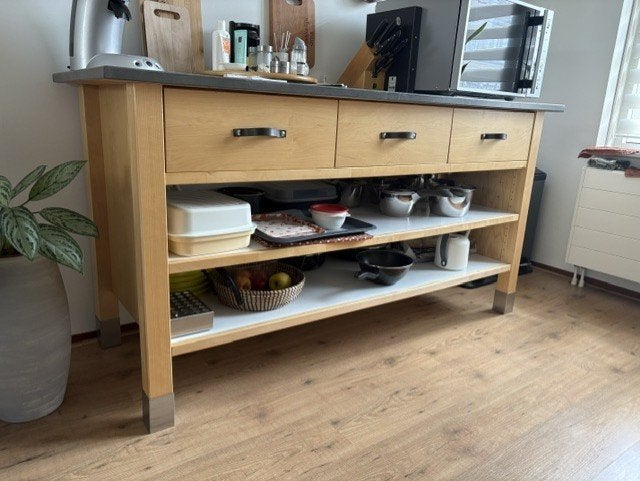 Ikea VÄRDE Houten keukeneiland uit de jaren 90, Huis en Inrichting, Ophalen, Gebruikt, 100 tot 150 cm, Minder dan 100 cm