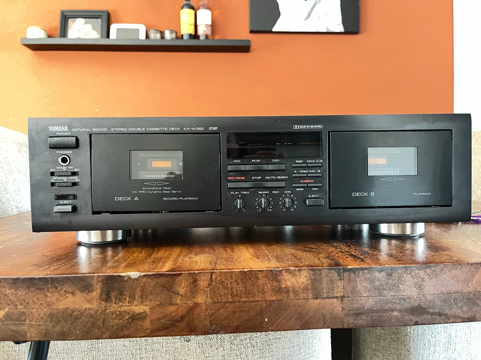 Yamaha KX-W362 Dubbel Cassettedeck - Goede staat, Ophalen, Dubbel, Overige merken