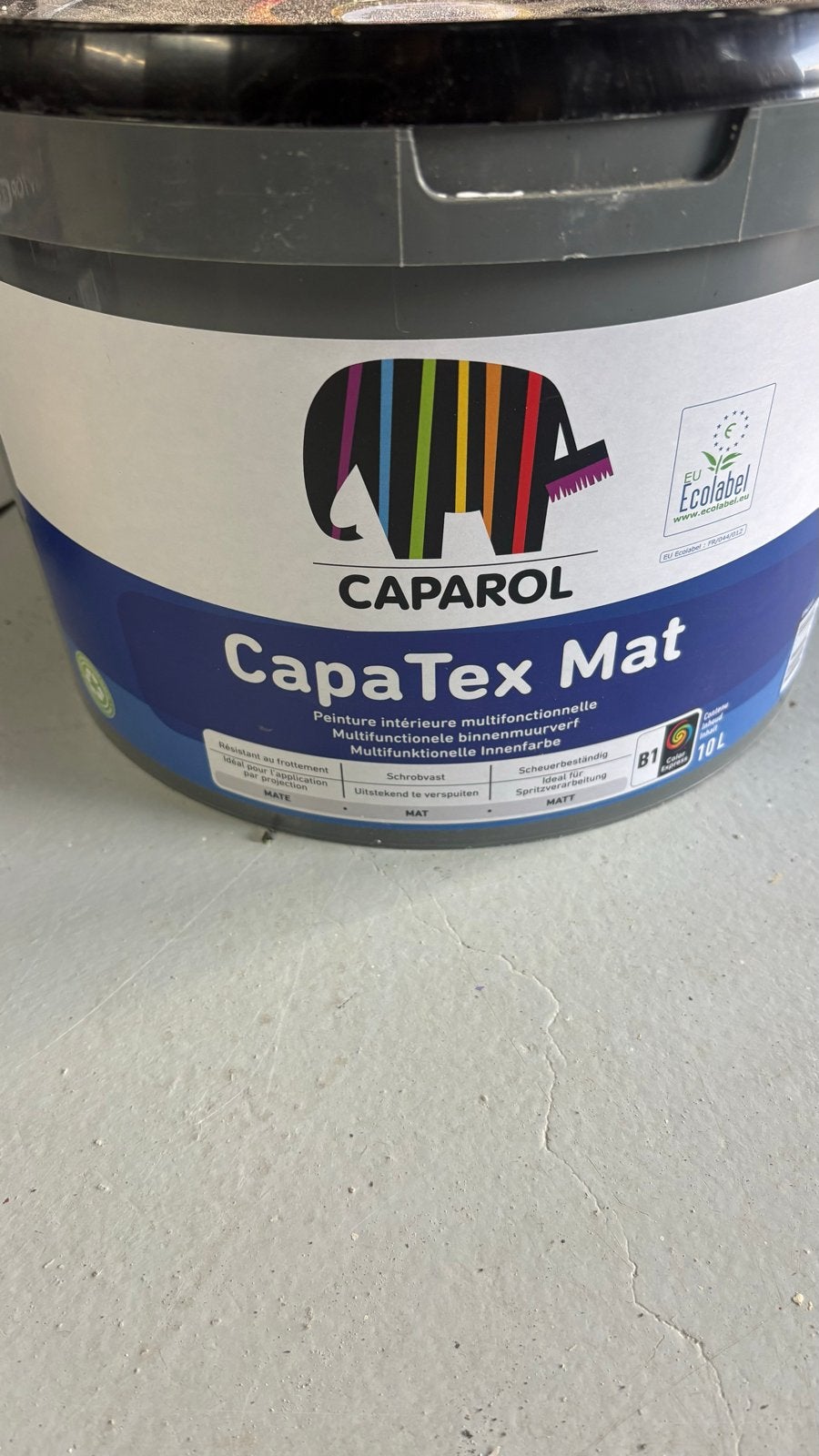 Caparol CapaTex Mat verf - 10L - Sandy Beach, Doe-het-zelf en Verbouw, Beige, Nieuw, Ophalen of Verzenden, Verf