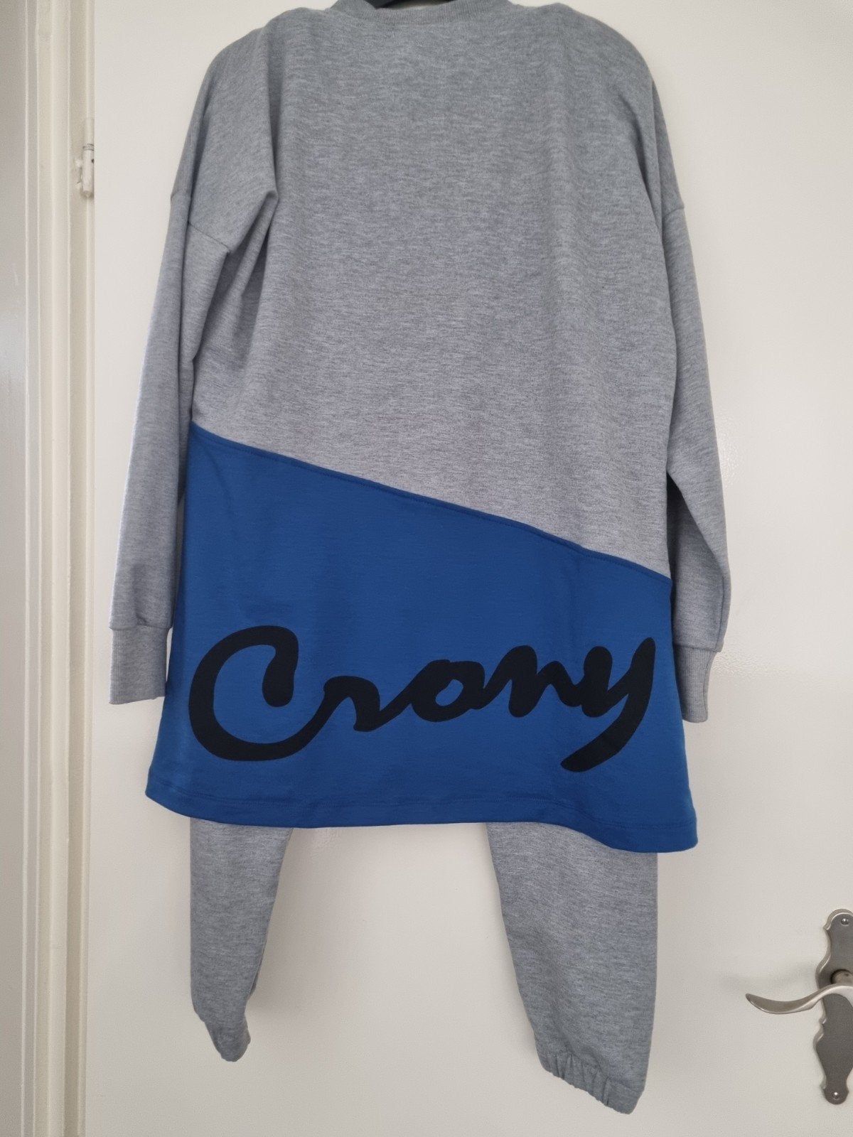 Comfortabel Crony trainingspak - Grijs/Blauw - XXL, Nieuw, Ophalen of Verzenden, Grijs, Maat 42/44 (L)