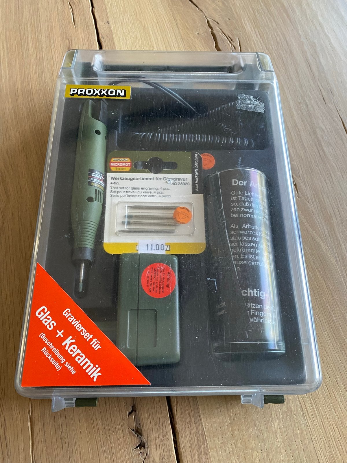 Proxxon Graveerset voor Glas en Keramiek,, Ophalen, Gebruikt, Overige typen, Overige merken