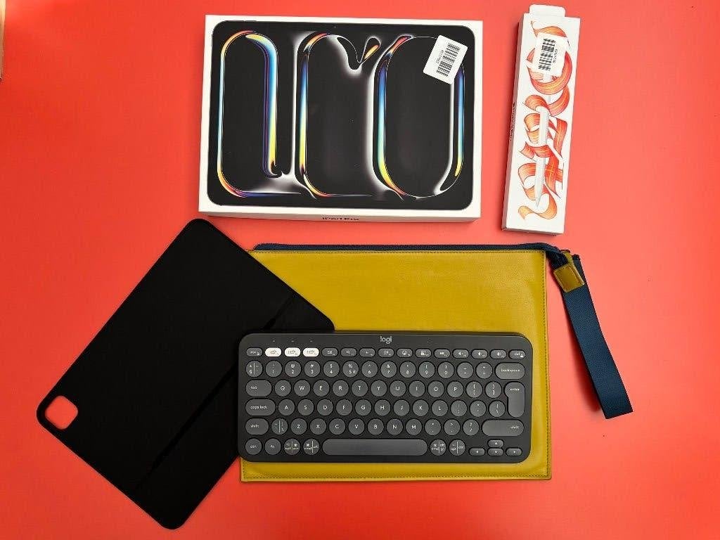 iPad Pro M4 11” 256GB + Pencil Pro + Accessoires Set, Computers en Software, Apple iPads, Zo goed als nieuw, Apple iPad, Wi-Fi