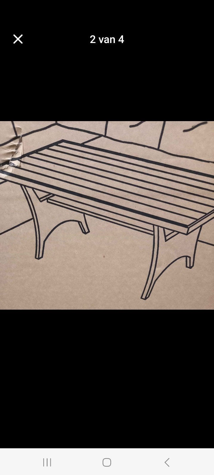 Nieuwe JYSK ULLERHUSE Tuintafel Zwart - 238x179x73 cm, Ophalen, Nieuw, Rechthoekig, Overige materialen