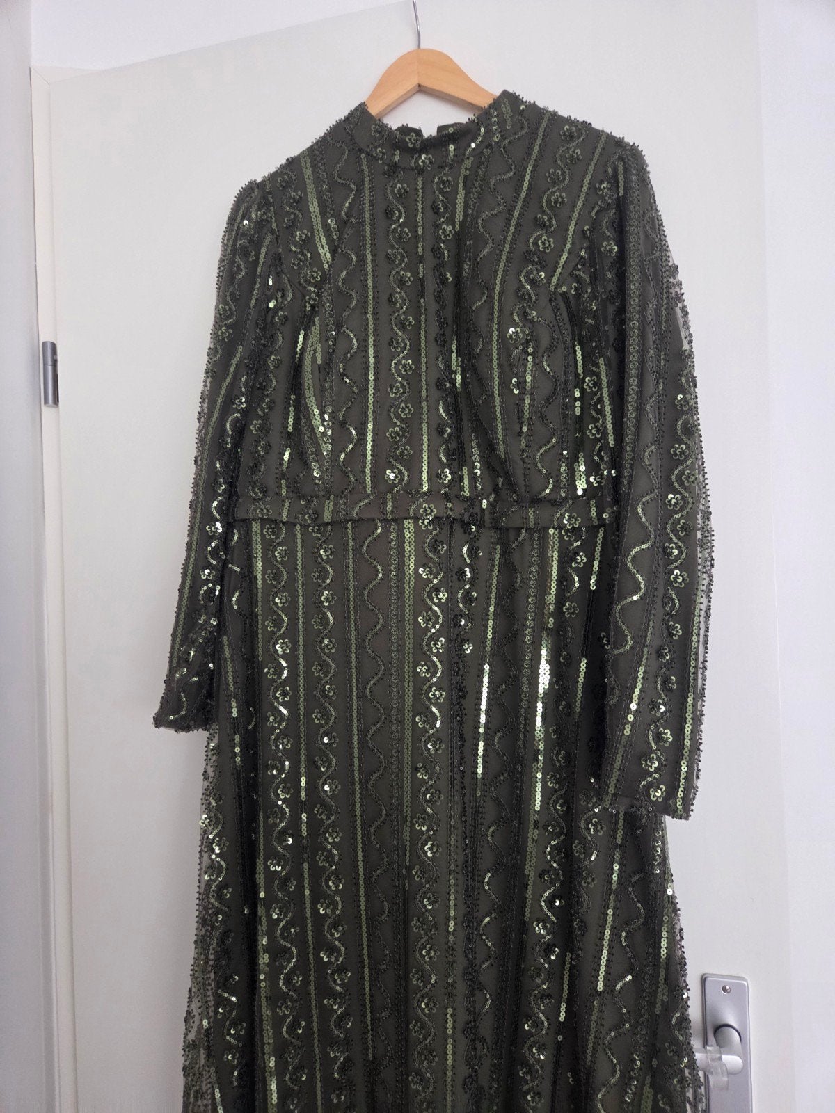 avond jurk gala jurk, Ophalen, Zo goed als nieuw, Maat 46/48 (XL) of groter, Groen