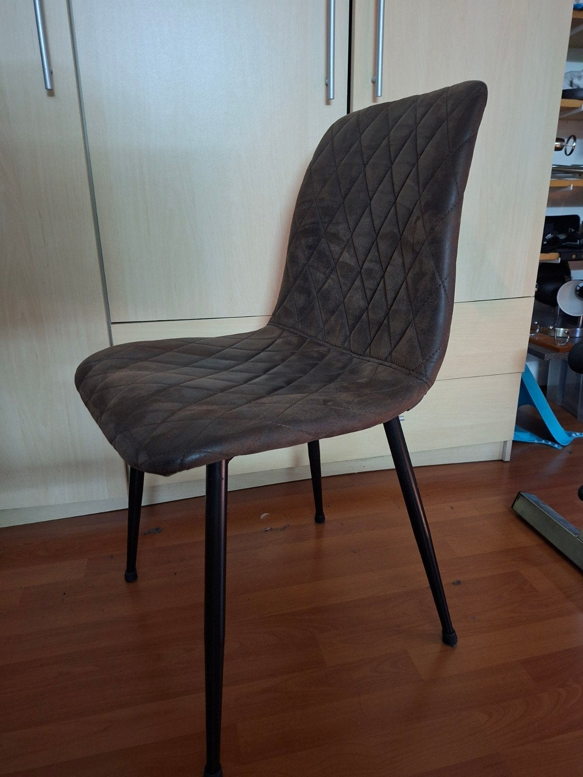 4 eetkamerstoelen., Ophalen, Gebruikt, Bruin, Vier