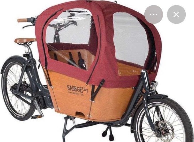 Babboe City regenhuif en tentstokken, Ophalen of Verzenden, Gebruikt, Kinderkar, Minder dan 20 kg
