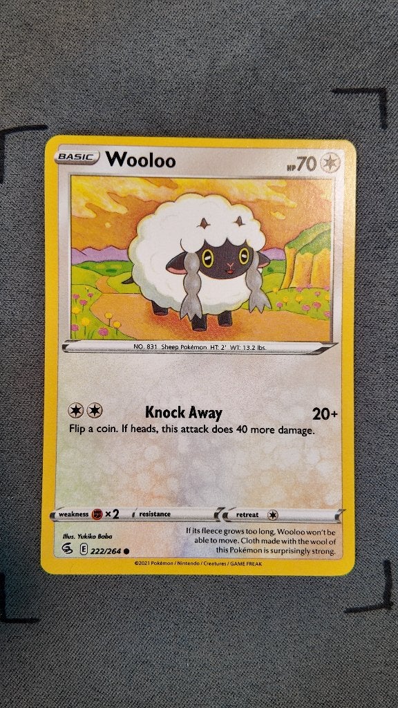 Wooloo 222 Fusion Strike | Pokemon kaart, Ophalen, Zo goed als nieuw, Losse kaart