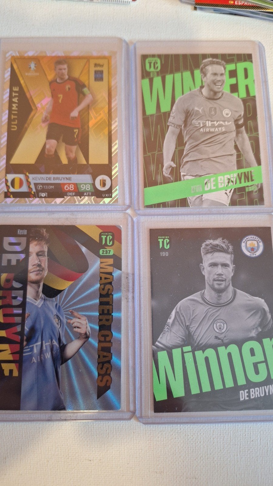 Kevin De Bruyne Voetbal Kaarten Collectie - Zeldzaam!, Ophalen of Verzenden