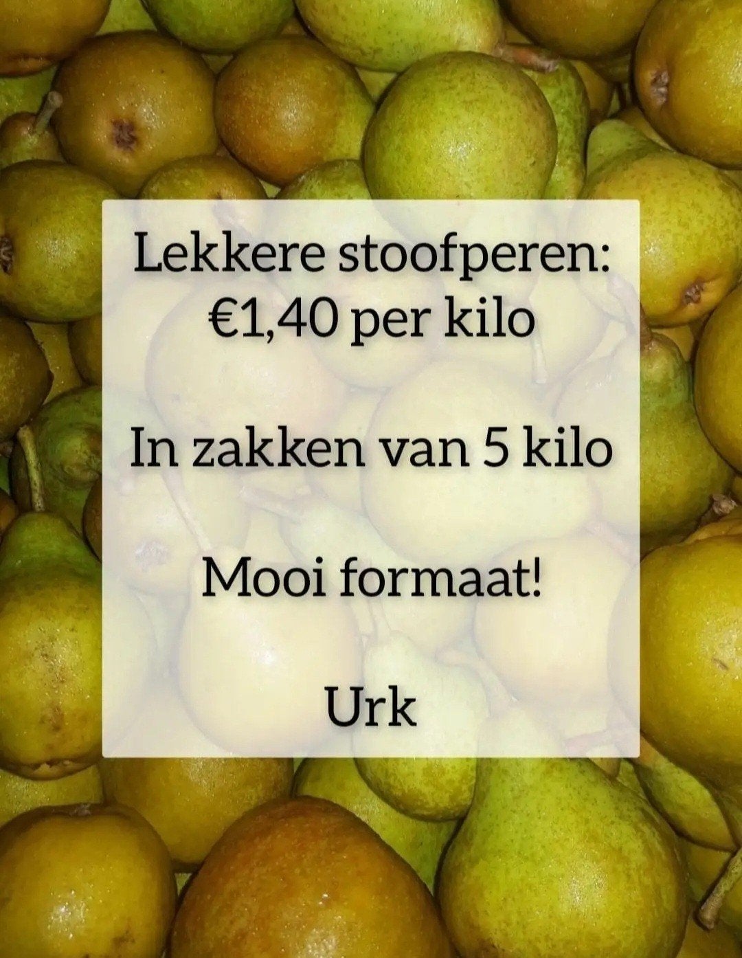 Stoofperen Gieser Wildeman, Diversen, Ophalen