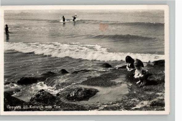 Katwijk aan Zee 3 mooi gelopen kaarten st 1952-53-54, Verzenden, 1940 tot 1960, Gelopen, Zuid-Holland