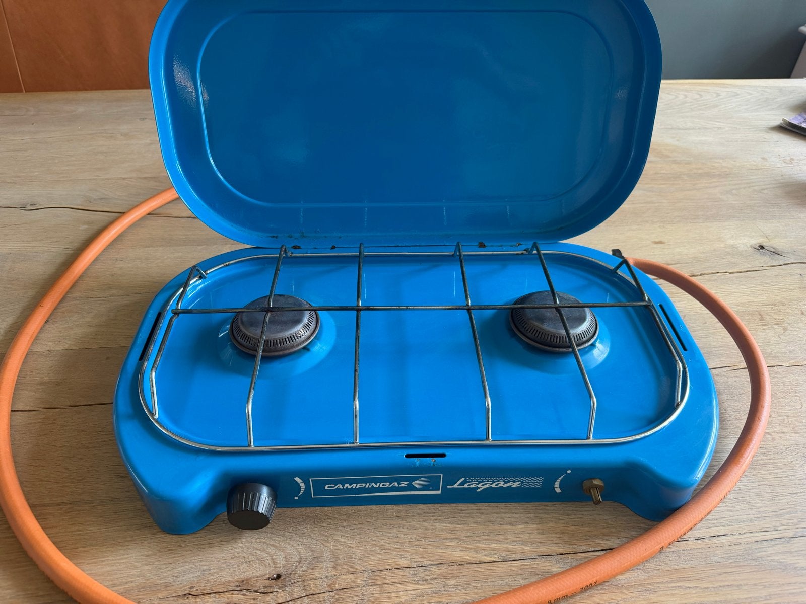 Campingaz Lagon 2-pits gasfornuis - Ideaal voor camping, Ophalen of Verzenden, Gebruikt