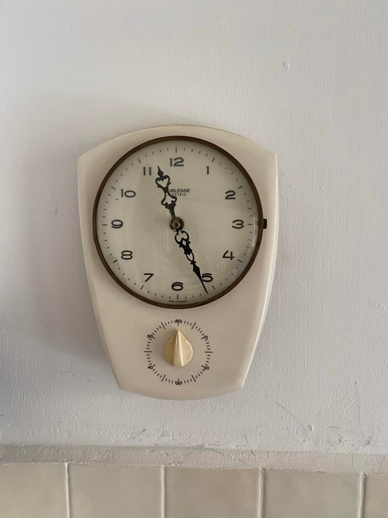 Noblesse Electric keukenwandklok met timer, Ophalen of Verzenden, Gebruikt, Analoog, Wandklok