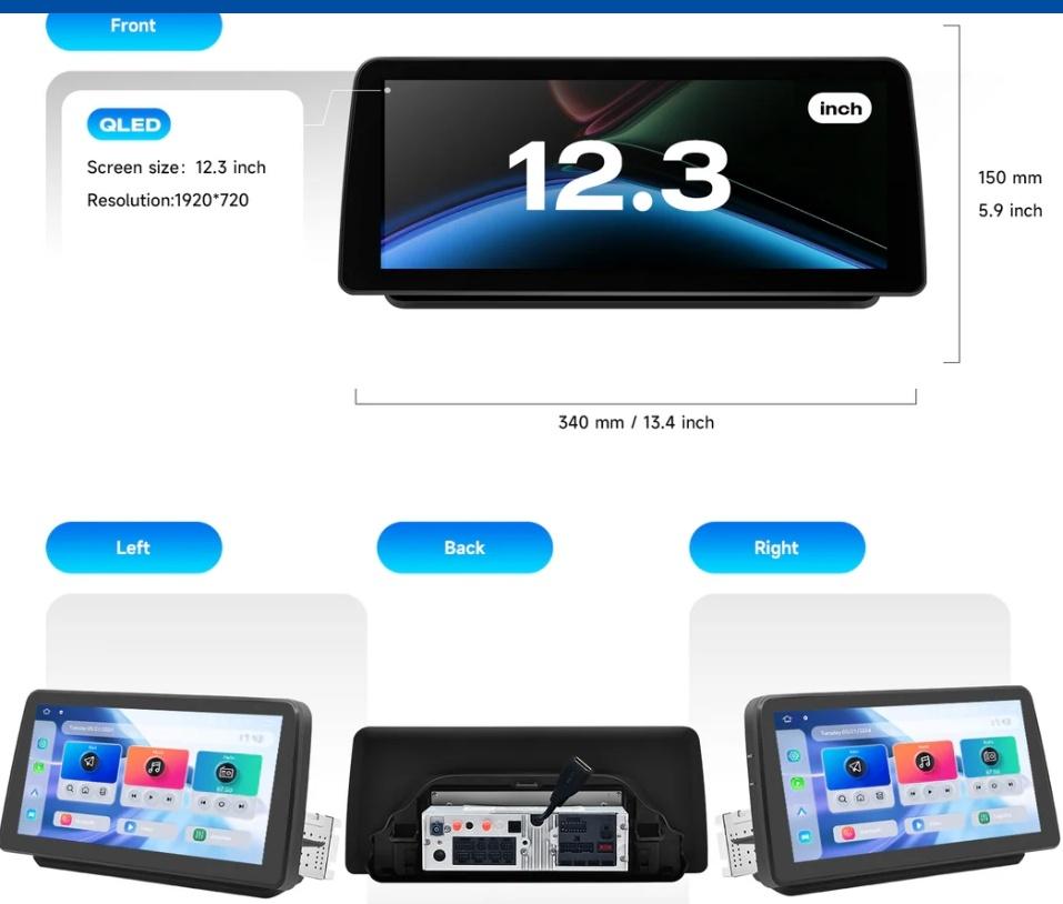 Dasaita G13 Android Radio ( 12,3 inch,8GB,256 opslag), Auto diversen, Ophalen of Verzenden, Nieuw