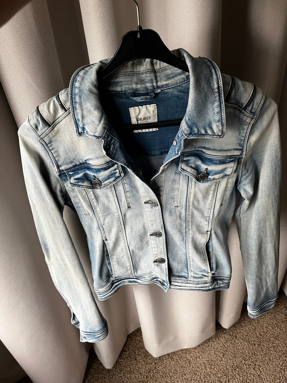 OBJECT spijkerjack met ritsdetails, Ophalen of Verzenden, Zo goed als nieuw, Maat 36 (S), Blauw