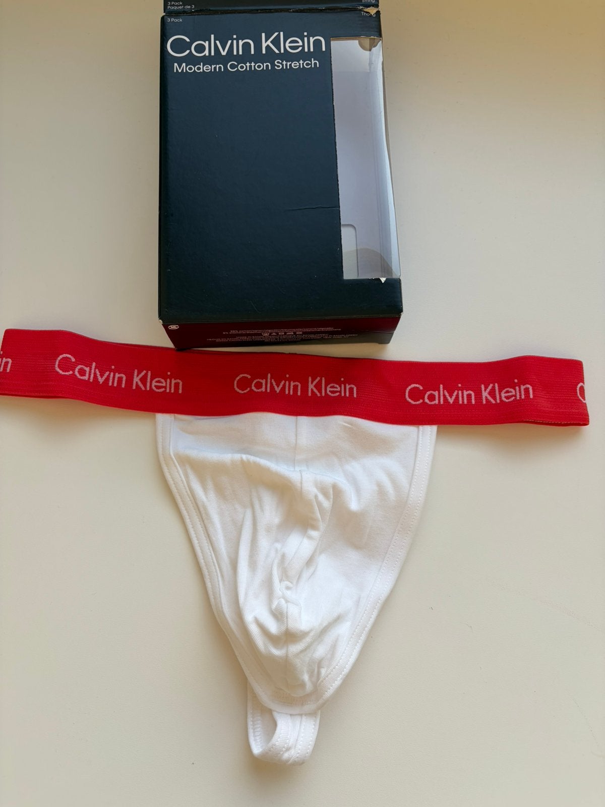 Calvin Klein String Heren Nieuw, Verzenden, Wit, Slip
