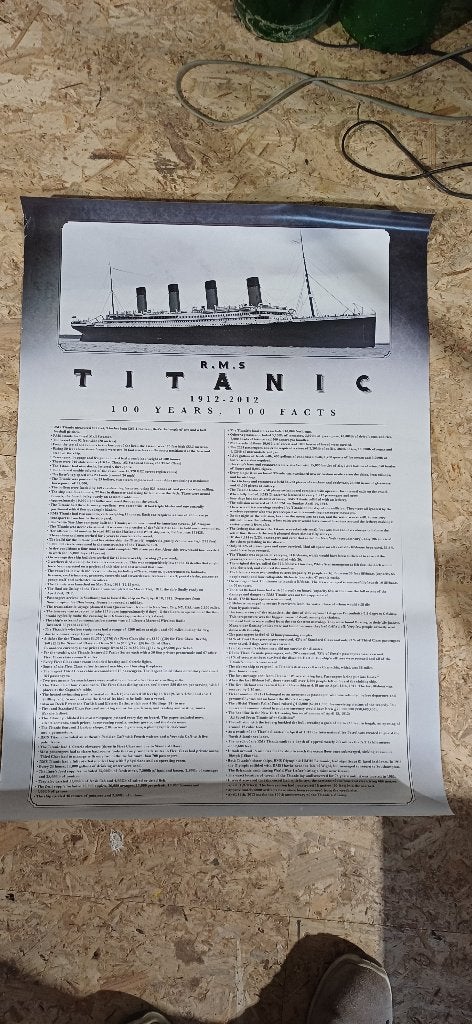 Poster  Titanic, Verzamelen, Ophalen of Verzenden, Zo goed als nieuw, Deurposter of groter, Film en Tv
