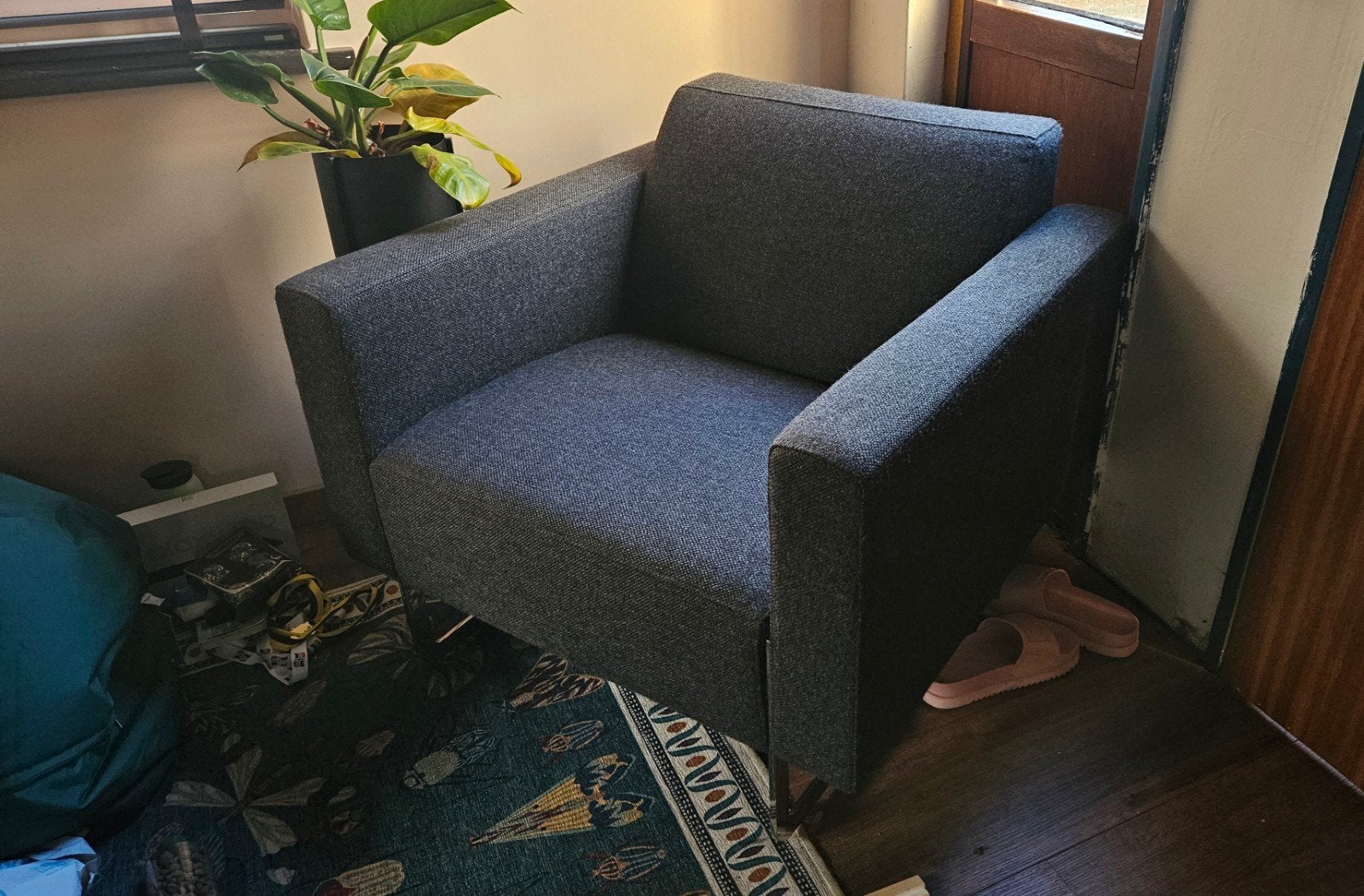 Artifort Mare fauteuil - Design stoel van René Holten, Gebruikt, 75 tot 100 cm, Ophalen of Verzenden, Stof