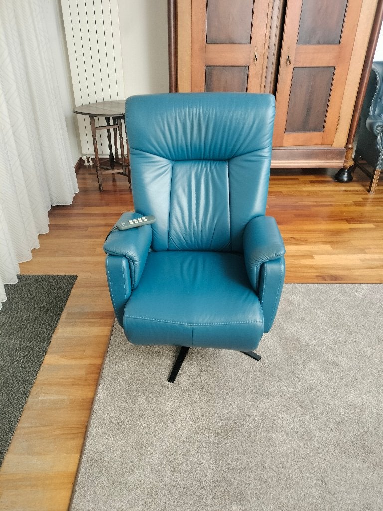 Electrische relaxstoel Prominent, Huis en Inrichting, Ophalen, Gebruikt, 75 tot 100 cm, Leer