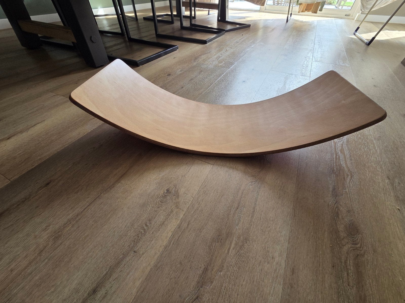 Balance Board met roze vilt en oefenkaartjes, Ophalen, Gebruikt