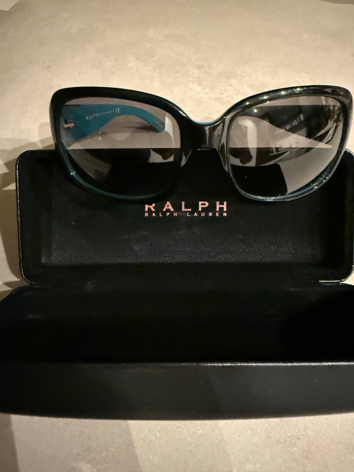 Ralph Lauren dames zonnebril - Zwart-turquoise, Gebruikt, Zonnebril, Zwart, Ralph Lauren
