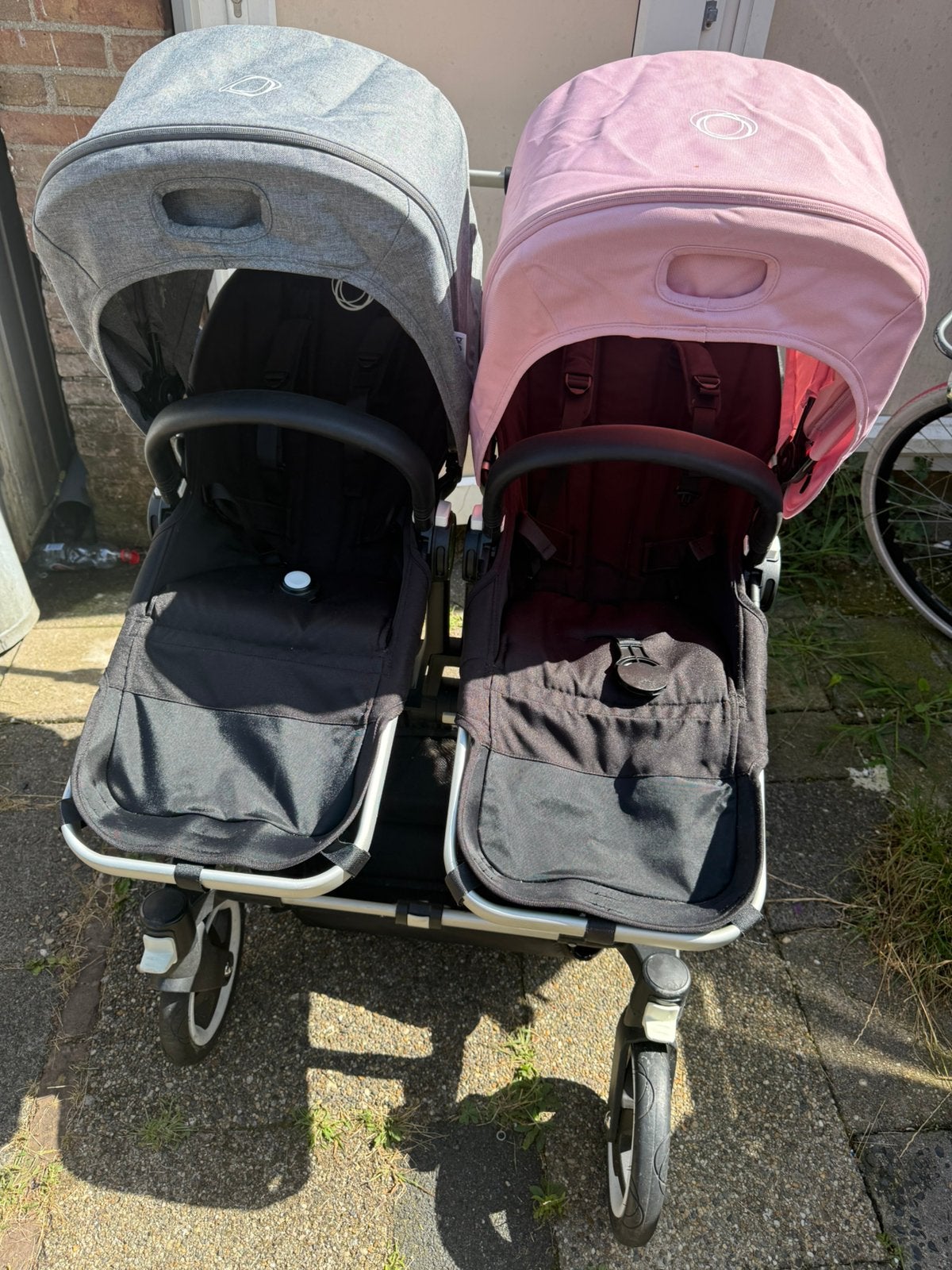 Bugaboo Donkey Duo dubbele kinderwagen + nieuwe wielen, Ophalen, Gebruikt, Kinderwagen of Buggy