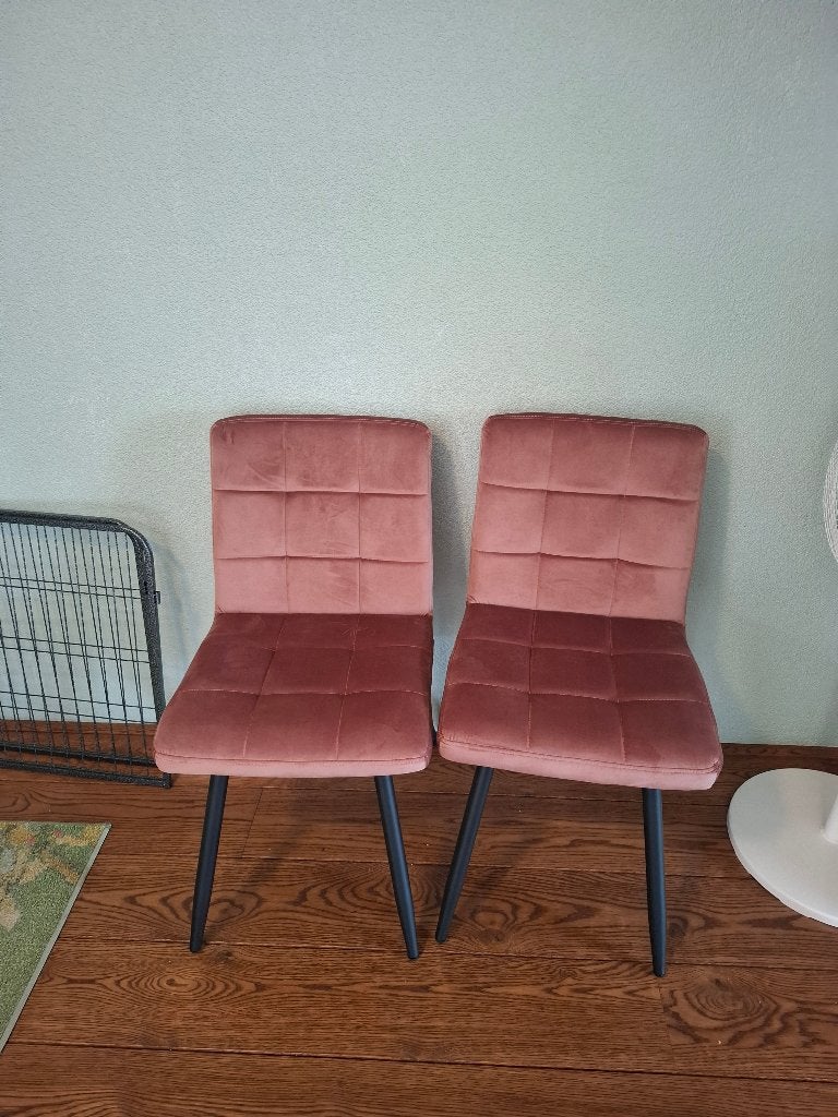 6 oudroze velvet stoenlen in prijs verlaagd!, Ophalen, Nieuw, Overige kleuren, Vijf, Zes of meer stoelen