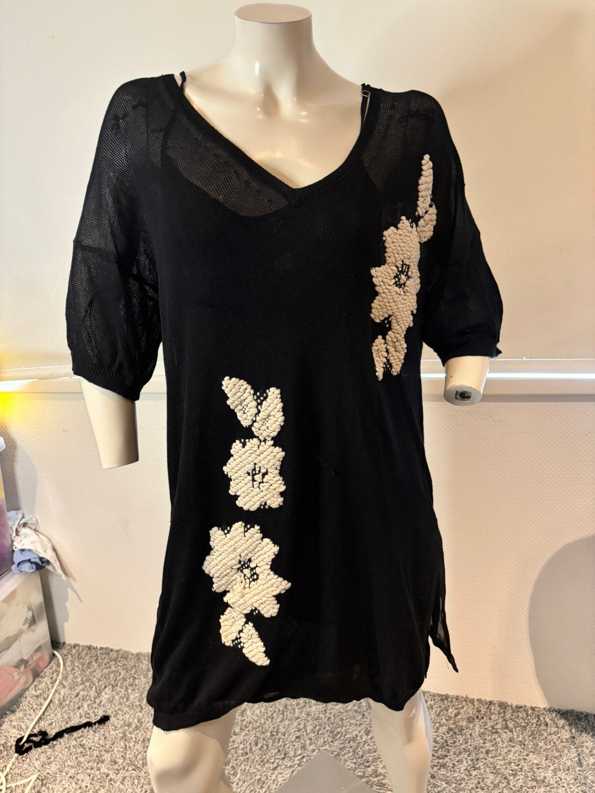 Twinset 2 delig jurkje maat L, ., Zwart, Maat 42/44 (L), Ophalen of Verzenden
