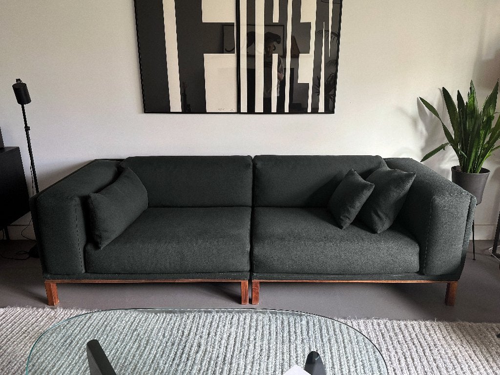 Bolia Cosy Modular Sofa (246 cm) - Solid Dark Oiled Oak Base, Ophalen, Gebruikt, Driepersoons, 75 tot 100 cm