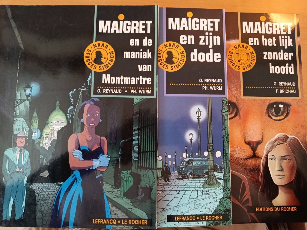 Maigret stripboeken - 3 delen  <Lefrancq / Rocher>, Boeken, O. Reynaud, Ph. Wurm, F. Brichau, Ophalen of Verzenden, Zo goed als nieuw
