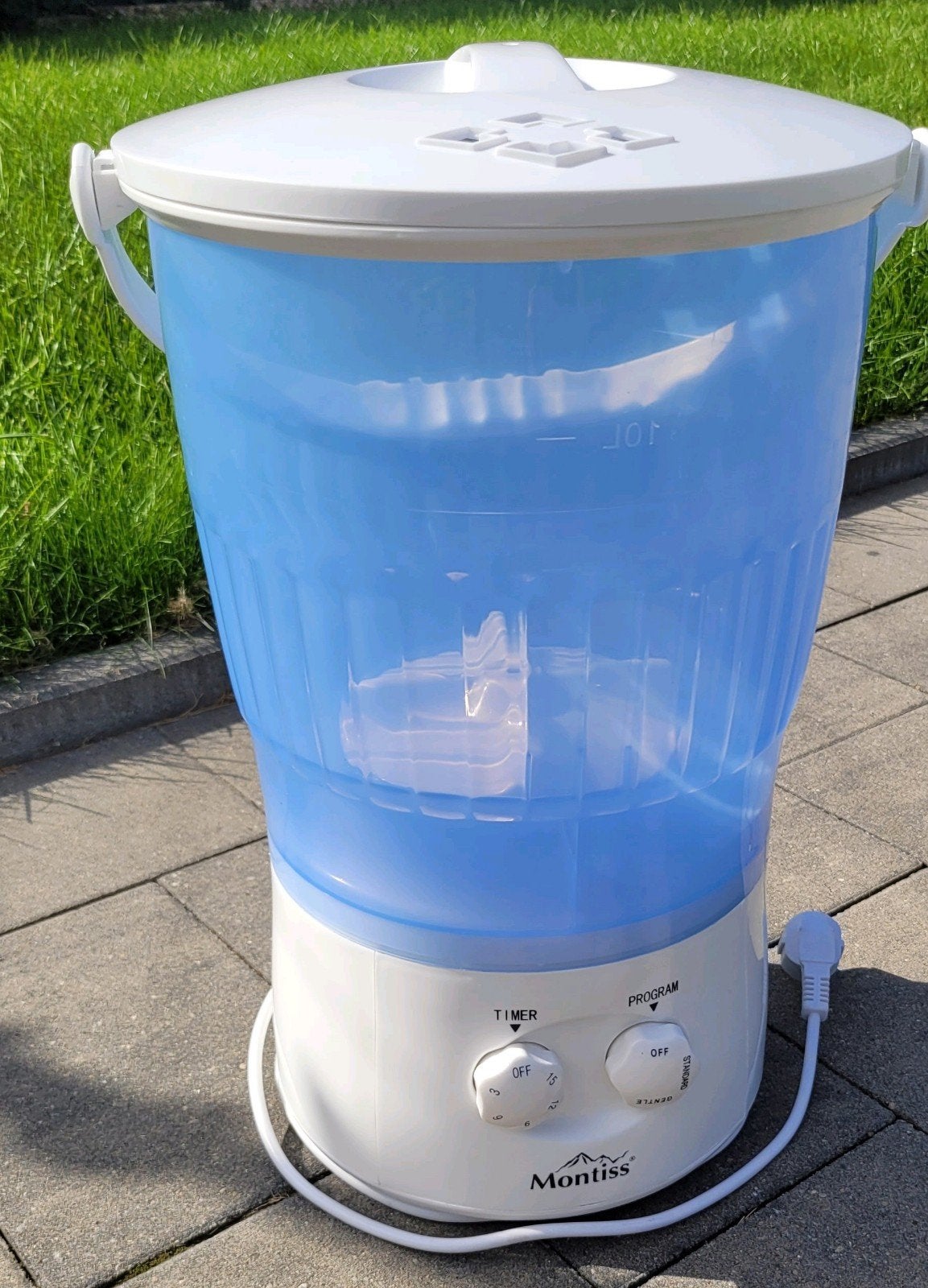 Montiss Mini Wasmachine - Compact en Draagbaar, Witgoed en Apparatuur, Ophalen, Minder dan 1200 toeren, Minder dan 85 cm, Minder dan 4 kg