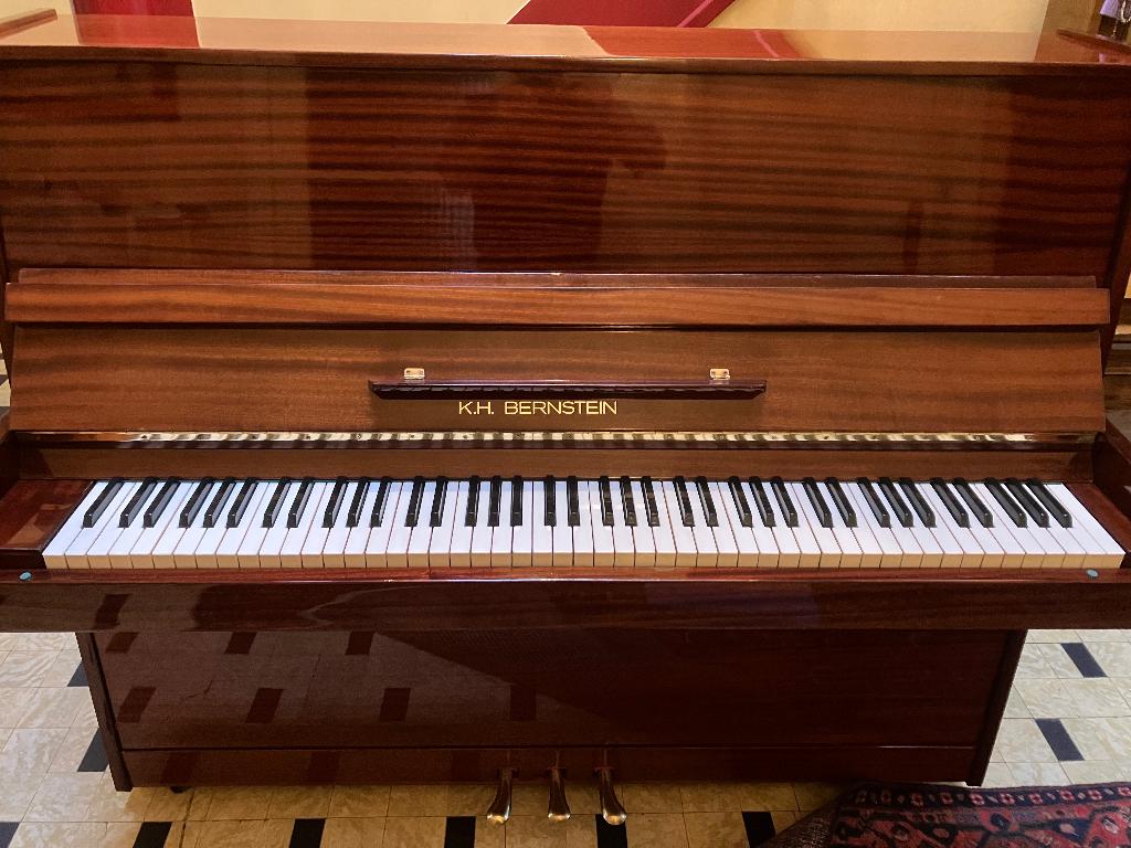 buffetpiano K.H. Bernstein + stoel, Muziek en Instrumenten, Piano's, Ophalen, Bruin, Zo goed als nieuw, Piano