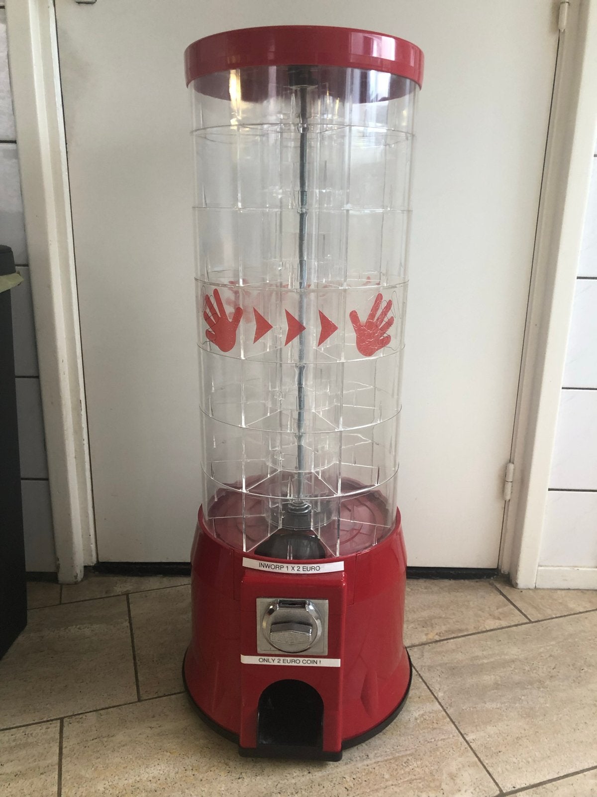 Pringles automaat, Ophalen, Gebruikt