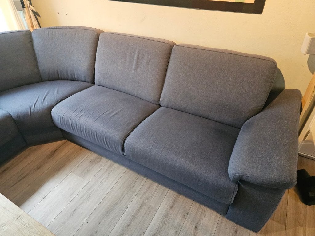 Comfortabele stoffen hoekbank (ideaal met huisdieren), Huis en Inrichting, Ophalen, Gebruikt, Hoekbank, 300 cm of meer