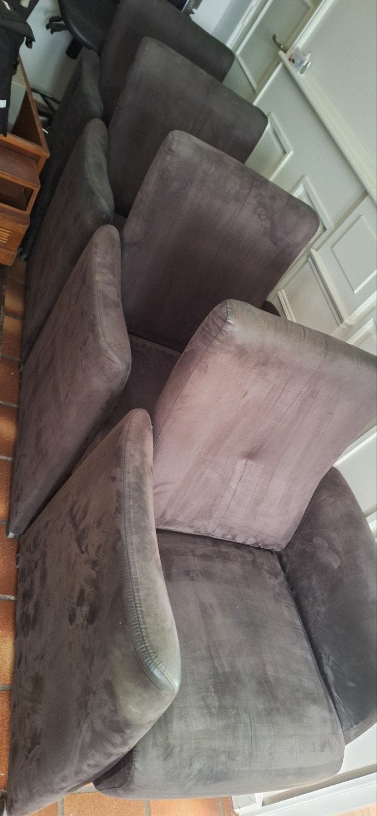 4x kuipstoel leer  GRATIS !, Ophalen, Eenpersoons, Minder dan 75 cm, Leer
