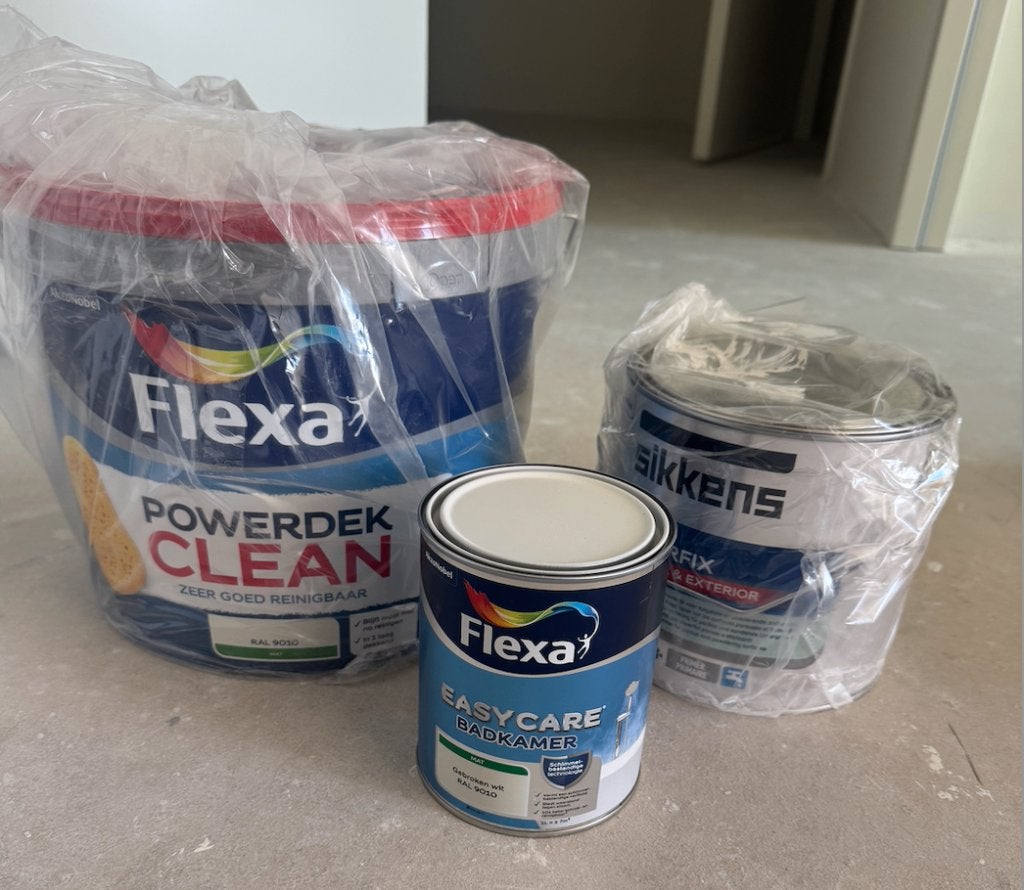 Flexa PowerDek Clean 9010 (10L), Doe-het-zelf en Verbouw, Verf, Beits en Lak, Ophalen, Wit, Nieuw, Verf