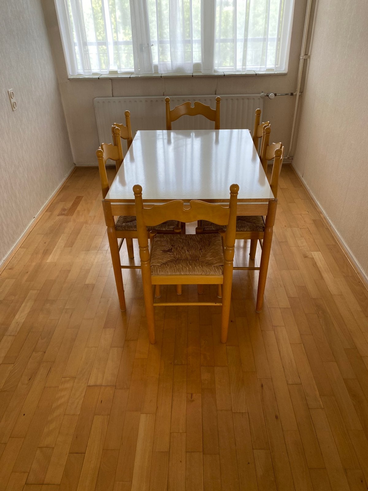 Mooi beuken eetkamer set, Huis en Inrichting, Tafels | Eettafels, Ophalen, Gebruikt, 100 tot 150 cm, 50 tot 100 cm