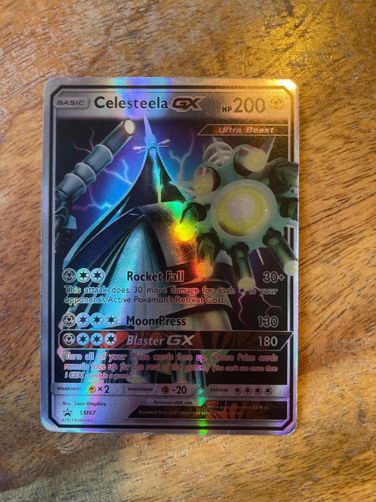 Celesteela GX Pokémon kaart, Ophalen of Verzenden, Gebruikt, Losse kaart, Foil