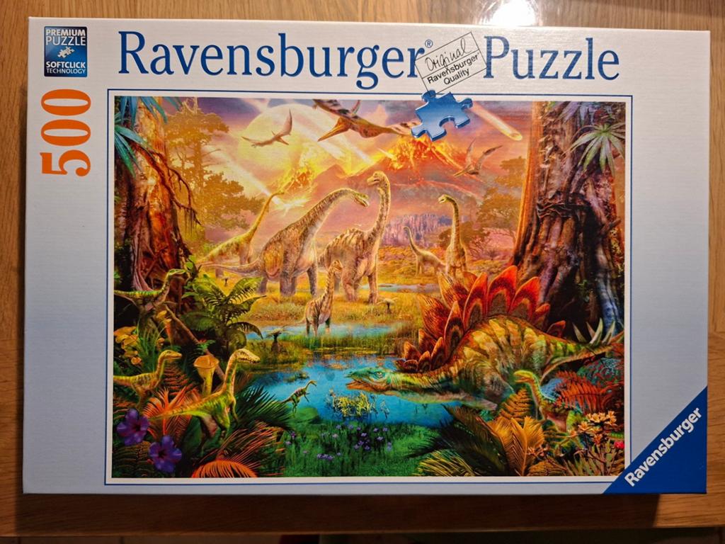 Ravensburger Legpuzzel Dinosaurus 500 stukjes, Ophalen of Verzenden, 500 t/m 1500 stukjes, Zo goed als nieuw, Legpuzzel
