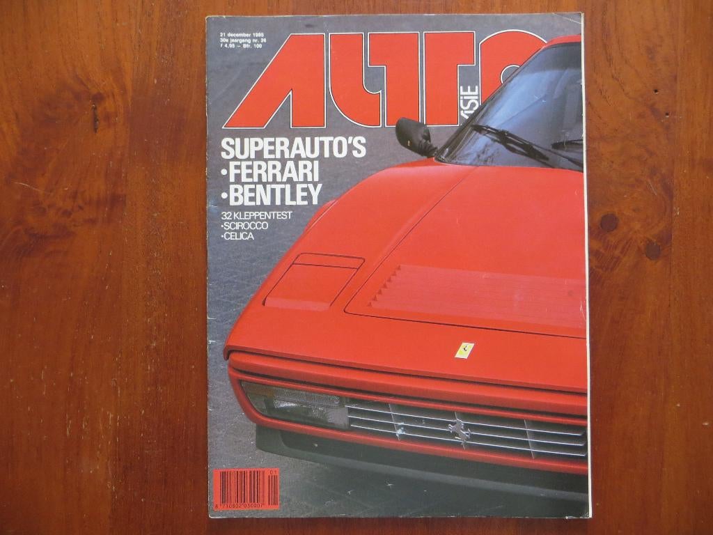 Autovisie 26 1985 Bentley Eight, Ferrari 328 GTS, Scirocco, Ophalen of Verzenden, Zo goed als nieuw, Ferrari