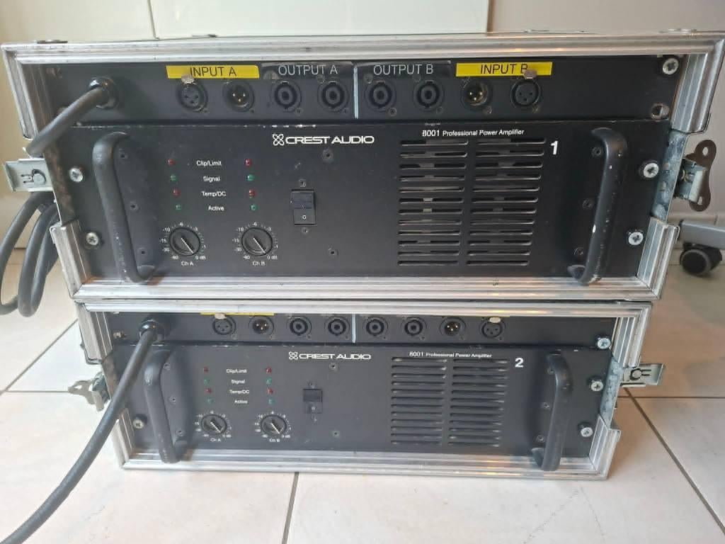 2 x Crest audio 8001 versterker, Audio, Tv en Foto, Versterkers en Receivers, Gebruikt, 120 watt of meer, Overige merken, Ophalen