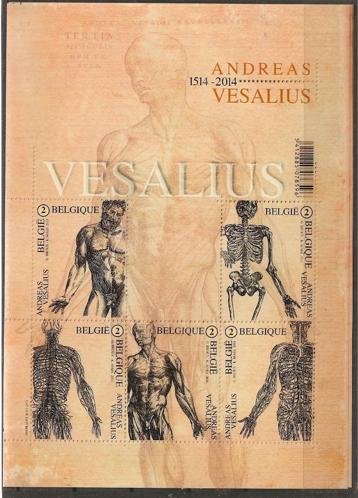 Belgie Blokje Andres Vesalius 5xtarief 2, no Mi 182, postfr, Ophalen of Verzenden, Postfris