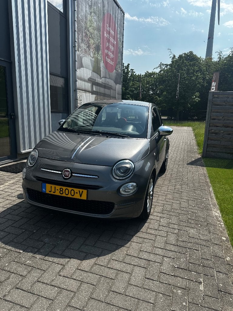 Fiat 500 Twinair Turbo 80pk 2016 Grijs, Voorwielaandrijving, Stof, 905 kg, Origineel Nederlands
